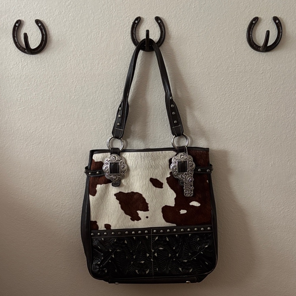 Cowhide Leather Tote Bag